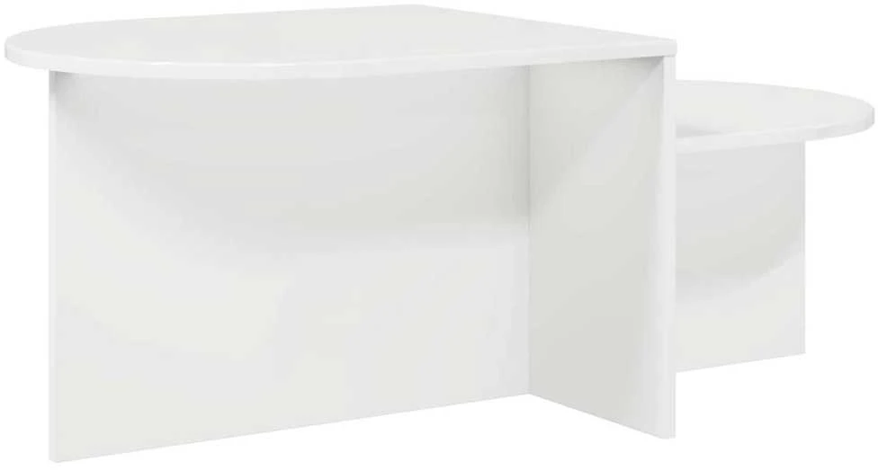 Kavos staliukas Itin blizgi balta 100 x 50 x 40 cm