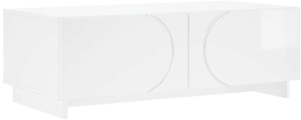Kavos staliukas Itin blizgi balta 102 x 50,5 x 35 cm