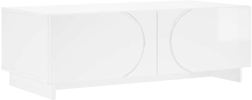Kavos staliukas Itin blizgi balta 102 x 50,5 x 35 cm