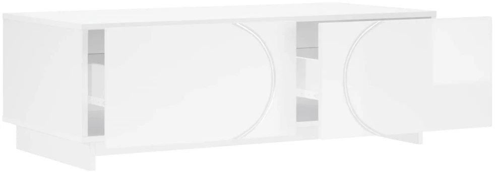 Kavos staliukas Itin blizgi balta 102 x 50,5 x 35 cm