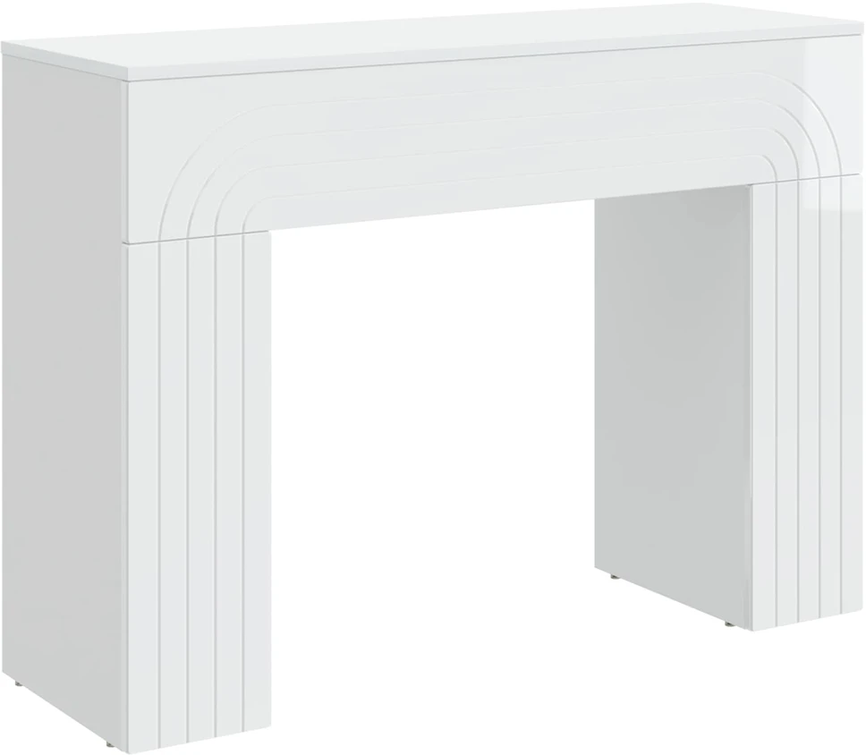 Kavos staliukas Itin blizgi balta 102 x 35 x 75 cm
