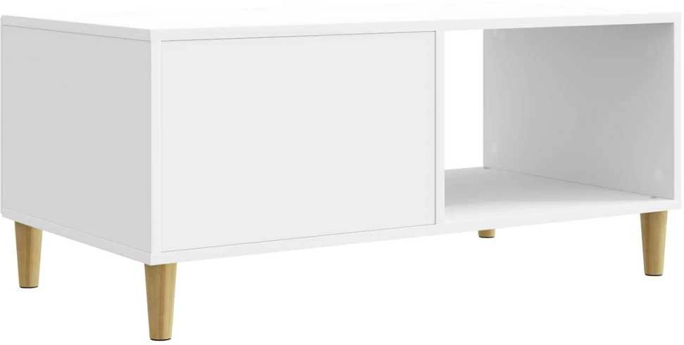 Kavos staliukas Itin blizgi balta 90 x 50 x 40 cm