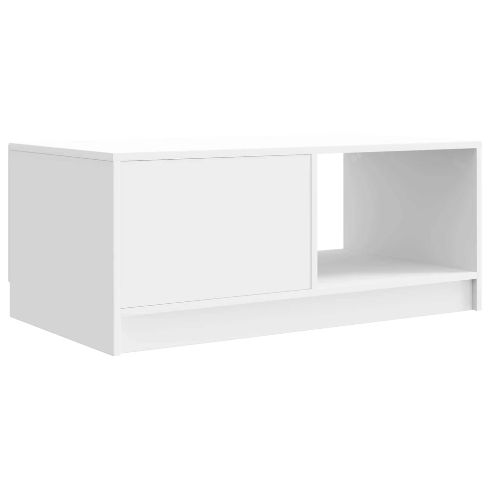 Kavos staliukas Itin blizgi balta 90 x 50 x 37 cm