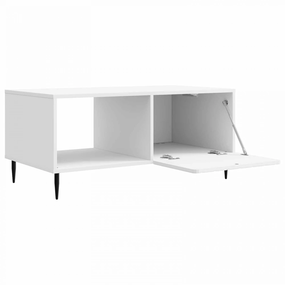 Kavos staliukas Itin blizgi balta 90 x 50 x 40 cm