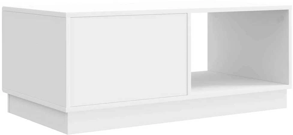 Kavos staliukas Itin blizgi balta 90 x 50 x 37 cm