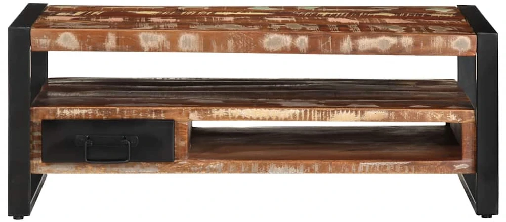 Kavos staliukas, įvairiaspalvis, 90x50x36 cm, perdirbta mediena