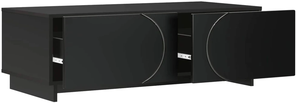 Kavos staliukas Juoda 102 x 50,5 x 35 cm Apdirbta mediena