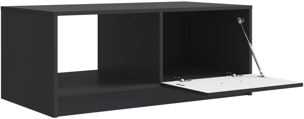 Kavos staliukas Juoda 90 x 50 x 37 cm Apdirbta mediena