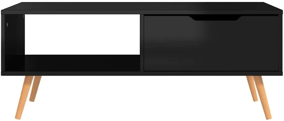 Kavos staliukas, juodas, 100x49,5x43cm, apdirbta mediena
