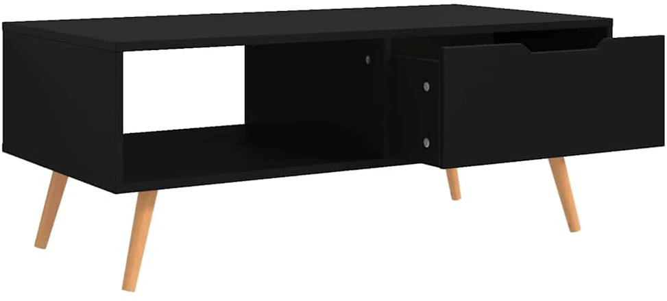 Kavos staliukas, juodas, 100x49,5x43cm, apdirbta mediena