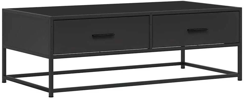 Kavos staliukas, juodas, 100x50x35cm, apdirbta mediena/metalas