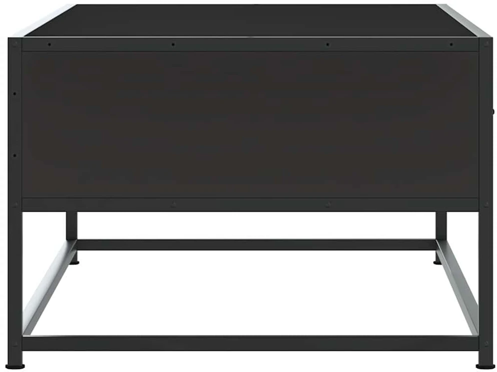 Kavos staliukas, juodas, 100x50x35cm, apdirbta mediena/metalas