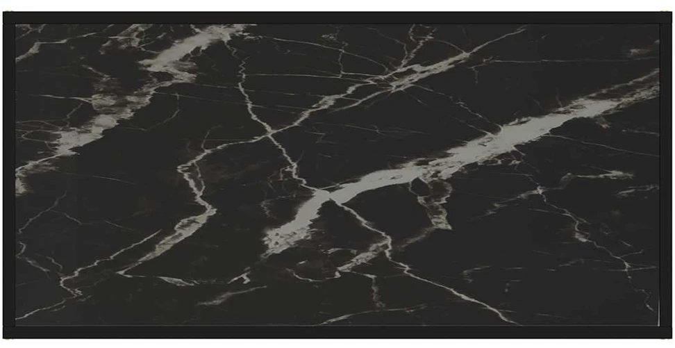 Kavos staliukas, juodas, 100x50x35cm, grūdintas stiklas