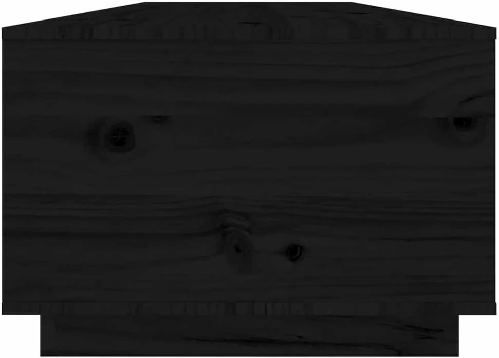 Kavos staliukas, juodas, 100x50x35cm, pušies medienos masyvas