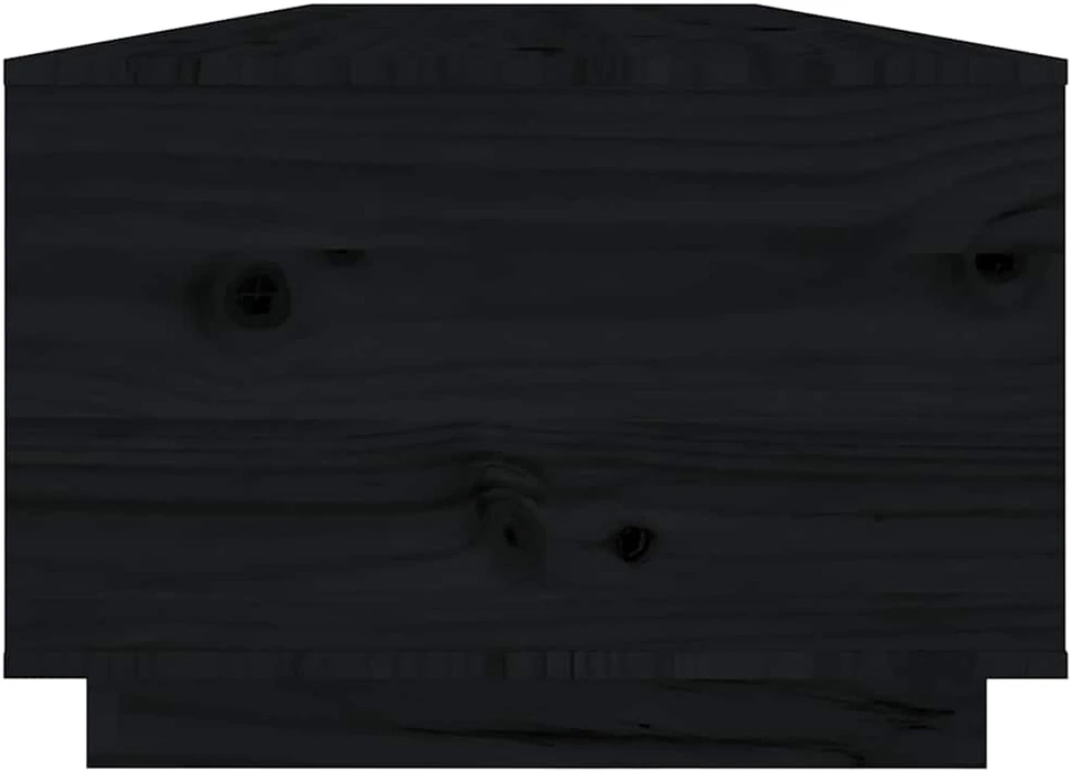 Kavos staliukas, juodas, 100x50x35cm, pušies medienos masyvas