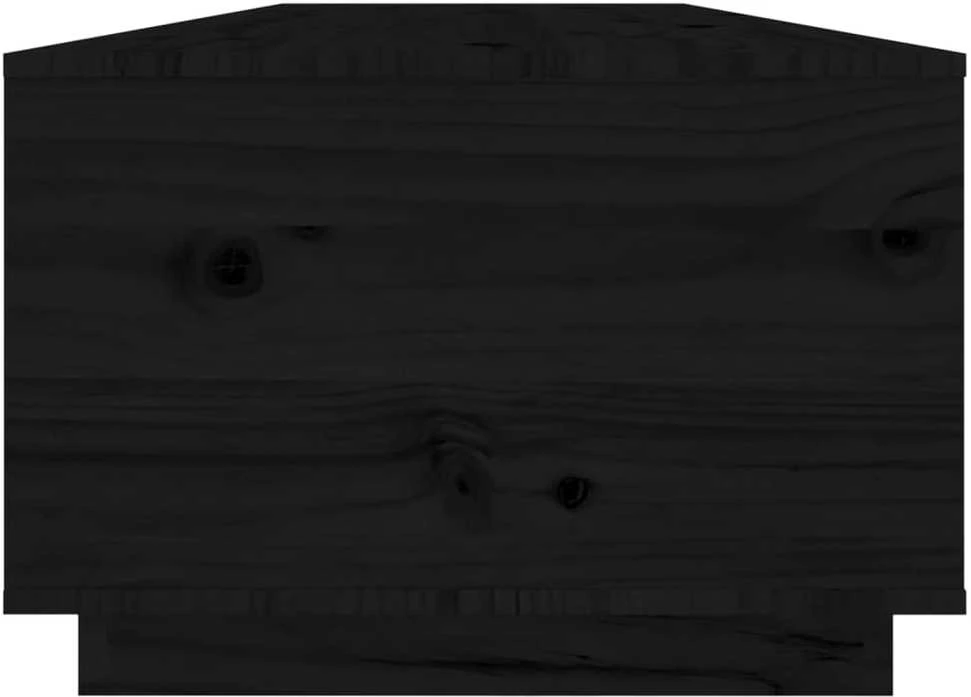 Kavos staliukas, juodas, 100x50x35cm, pušies medienos masyvas