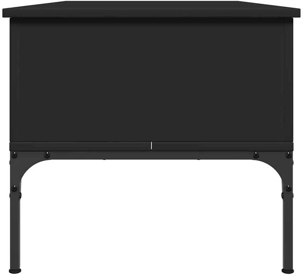 Kavos staliukas, juodas, 100x50x45cm, apdirbta mediena/metalas
