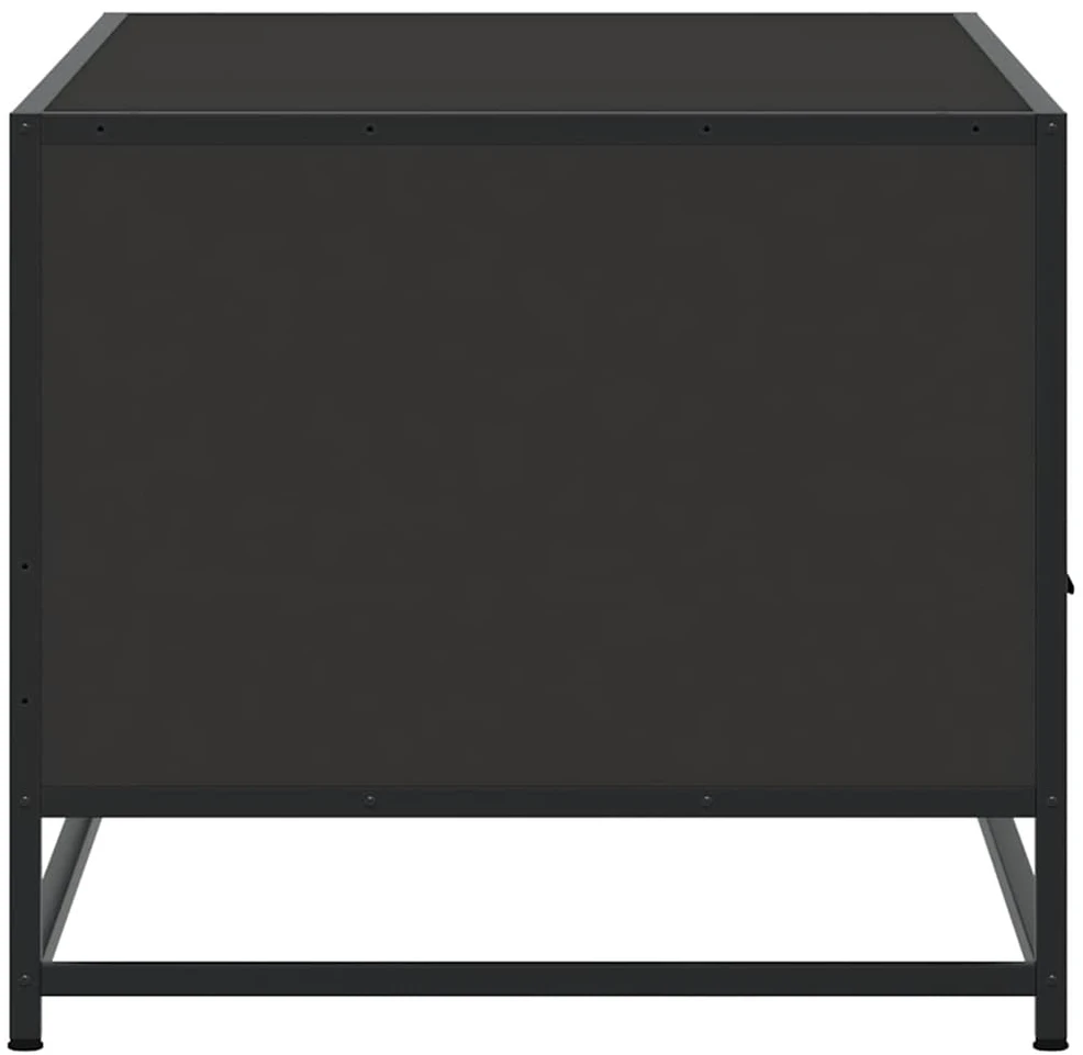 Kavos staliukas, juodas, 100x50x45cm, apdirbta mediena/metalas