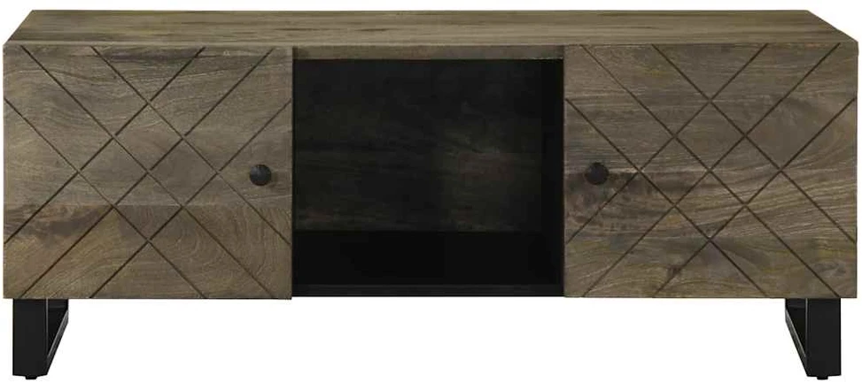 Kavos staliukas, juodas, 100x54x40cm, mango medienos masyvas