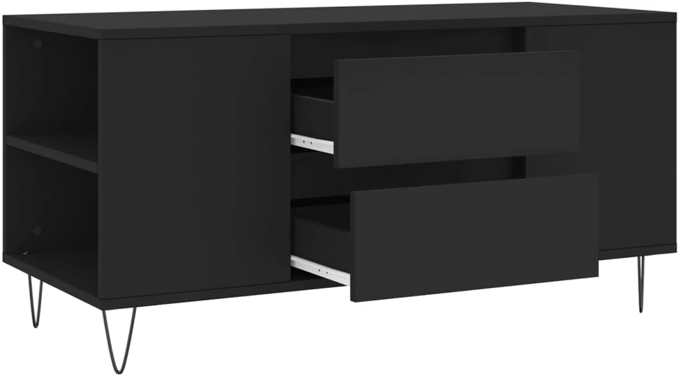 Kavos staliukas, juodas, 102x44,5x50cm, apdirbta mediena
