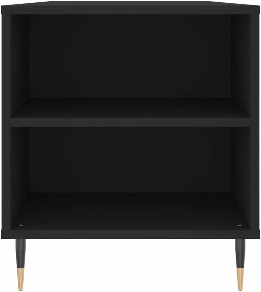 Kavos staliukas, juodas, 102x44,5x50cm, apdirbta mediena