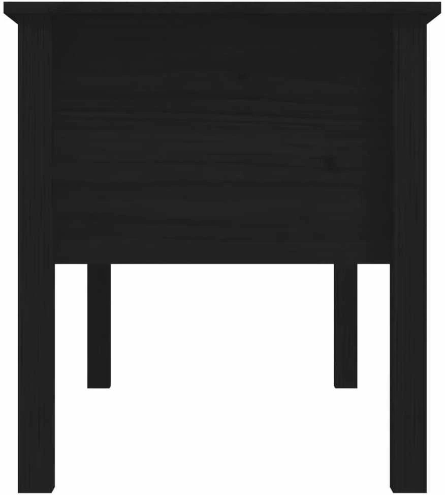Kavos staliukas, juodas, 102x49x55cm, pušies medienos masyvas