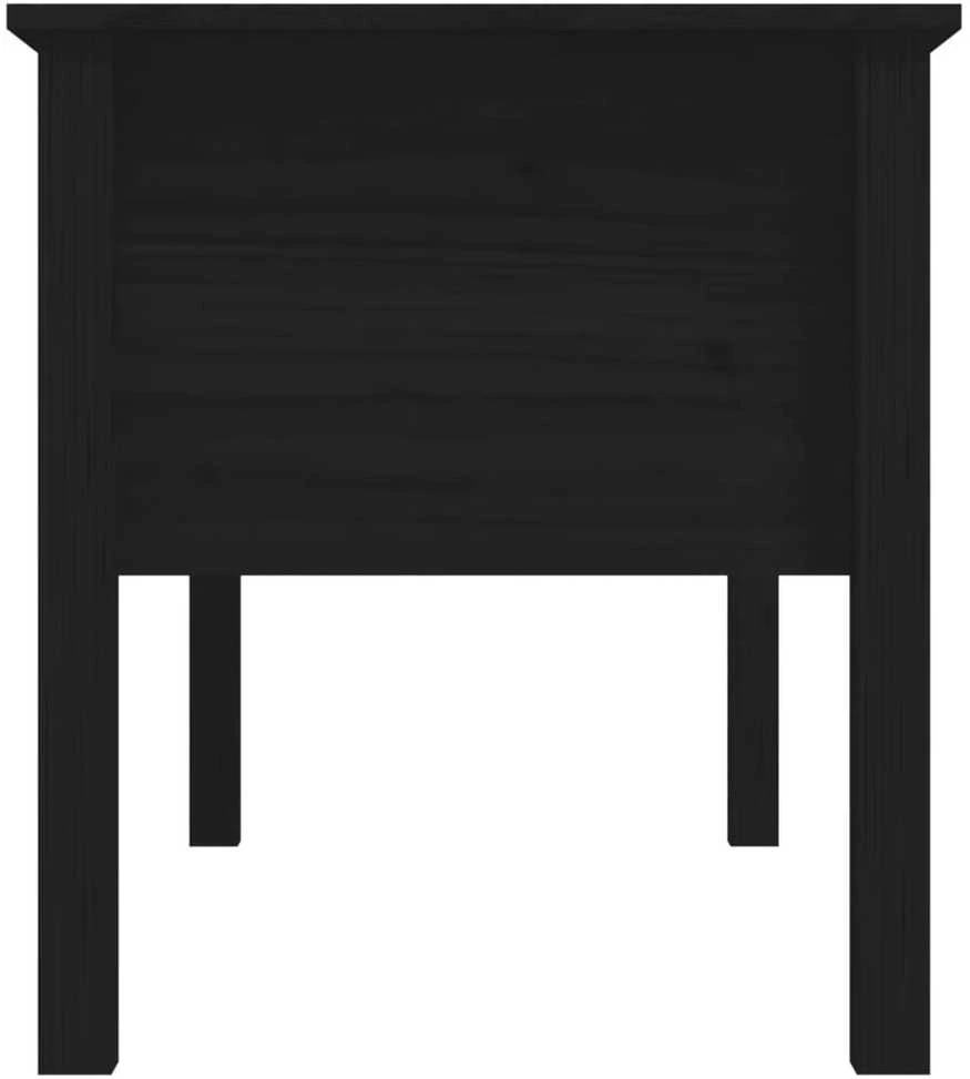Kavos staliukas, juodas, 102x49x55cm, pušies medienos masyvas