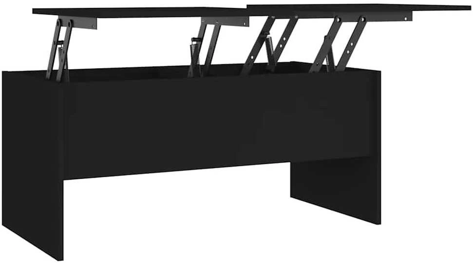 Kavos staliukas, juodas, 102x50,5x46,5cm, apdirbta mediena