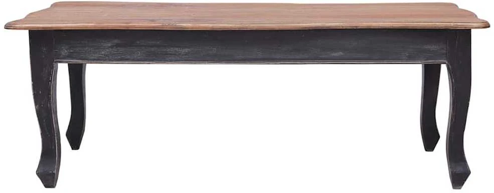 Kavos staliukas, juodas, 120x60x45cm, raudonmedžio masyvas 283904