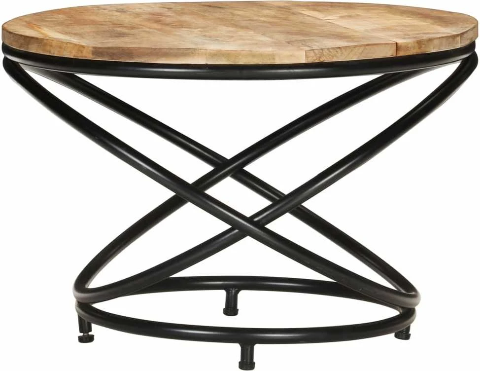 Kavos staliukas, juodas, 60x60x40cm, mango medienos masyvas