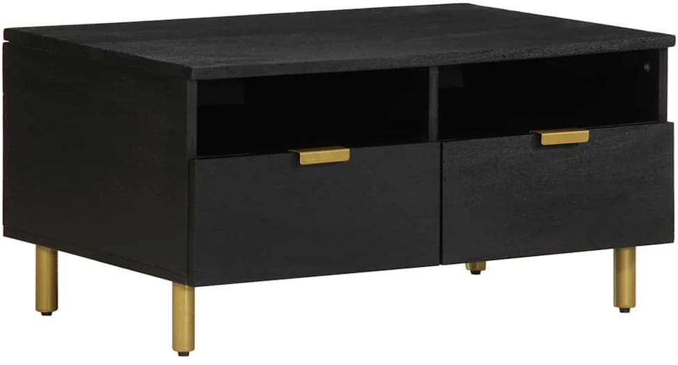 kavos staliukas juodas 80x54x40 cm Engineered Wood