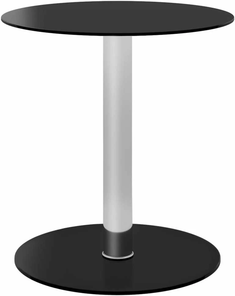 Kavos staliukas, juodos spalvos, 40cm, grūdintas stiklas