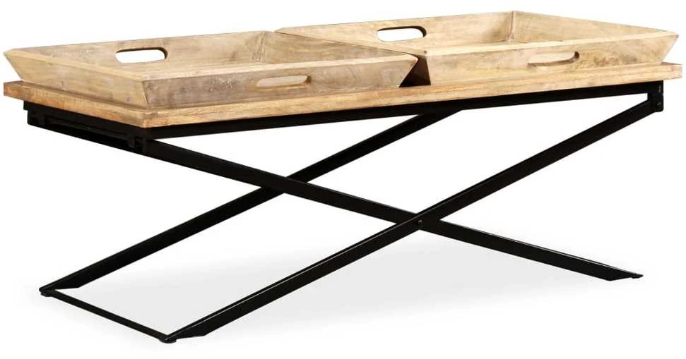 Kavos staliukas, masyvi mango mediena, 110x55x42 cm