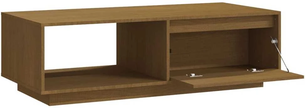 Kavos staliukas, medaus rudas, 110x50x33,5cm, pušies masyvas