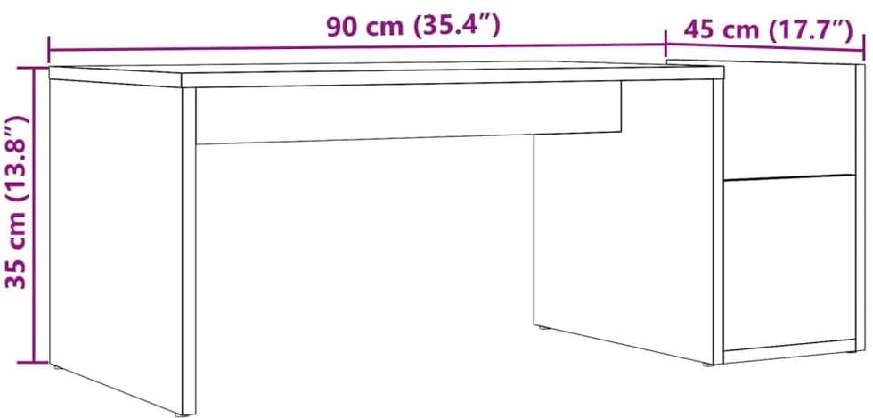 Kavos staliukas, medienos, 90x45x35cm, apdirbta mediena