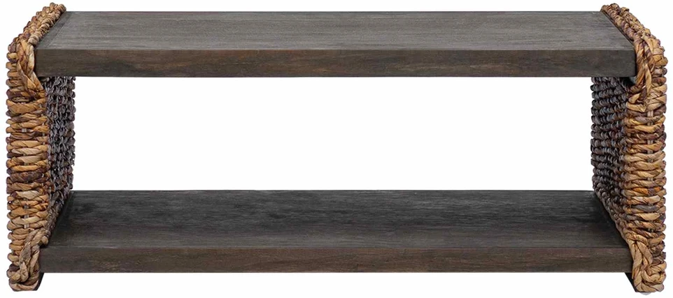 Kavos staliukas Natūrali 90 x 45 x 35 cm Kietas mahonio mediena
