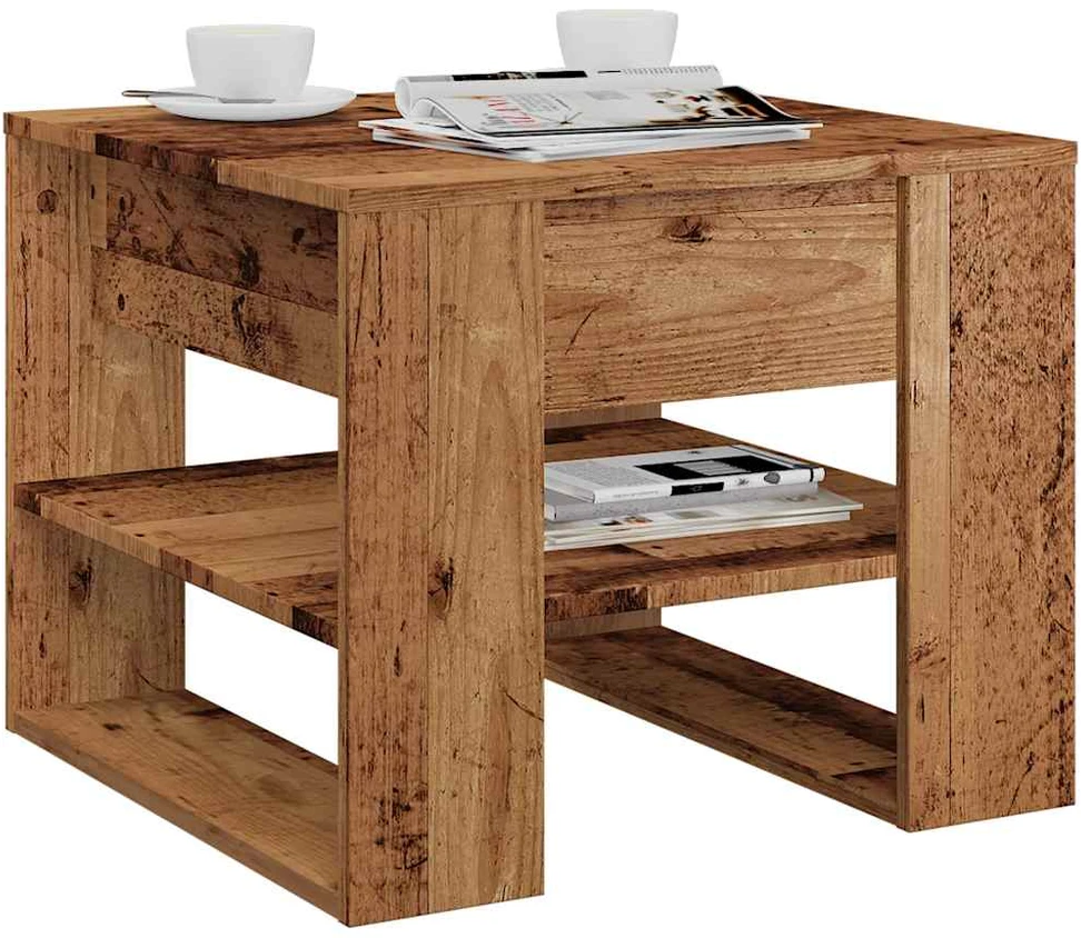 Kavos staliukas Old Wood 55,5x55x45 cm Inžinierinė mediena