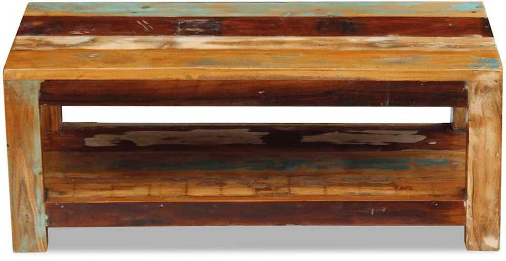 Kavos staliukas, perdirbtos medienos masyvas, 90x45x35 cm