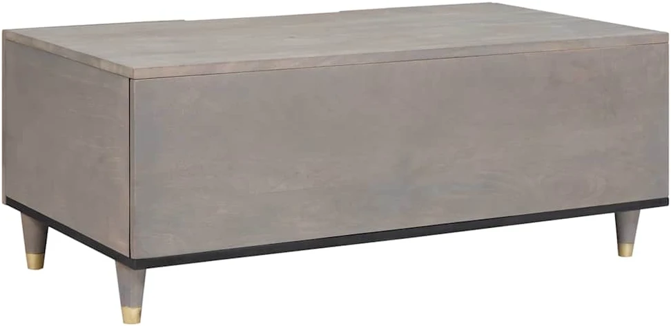 Kavos staliukas Pilka 100 x 54 x 40 cm Kietas mango medis