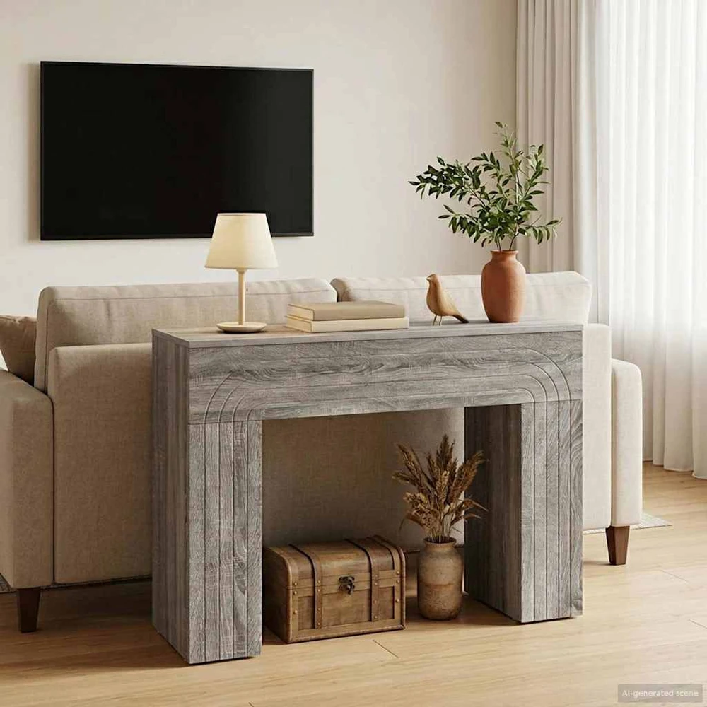 Kavos staliukas Pilka sonoma ąžuolo 102 x 35 x 75 cm