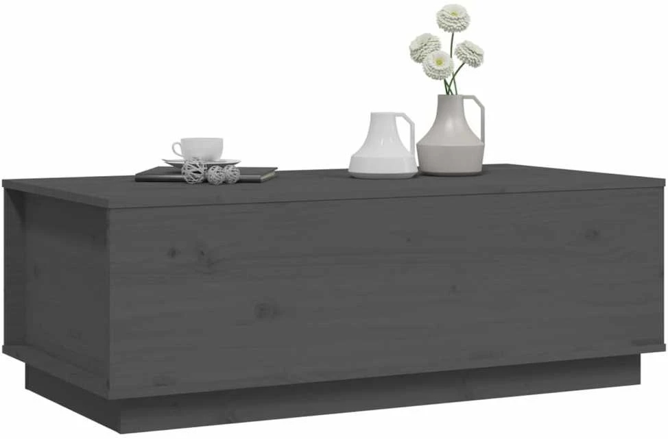 Kavos staliukas, pilkas, 100x50x35cm, pušies medienos masyvas