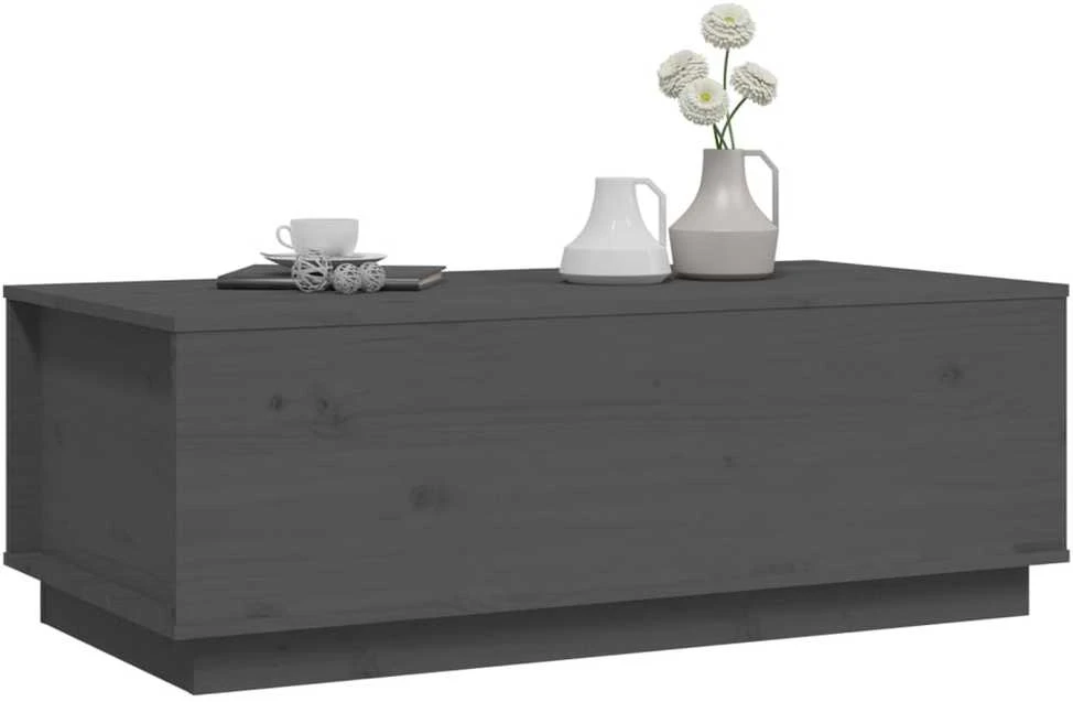 Kavos staliukas, pilkas, 100x50x35cm, pušies medienos masyvas