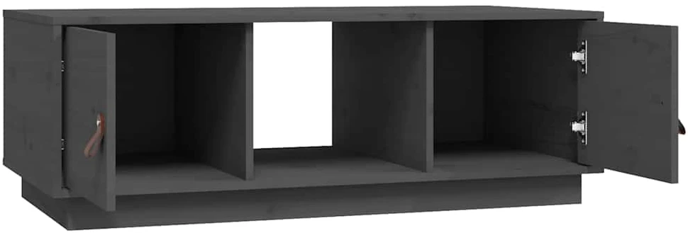 Kavos staliukas, pilkas, 100x50x35cm, pušies medienos masyvas