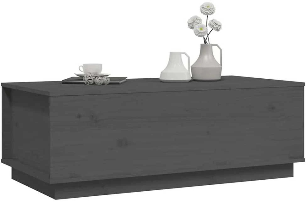 Kavos staliukas, pilkas, 100x50x35cm, pušies medienos masyvas