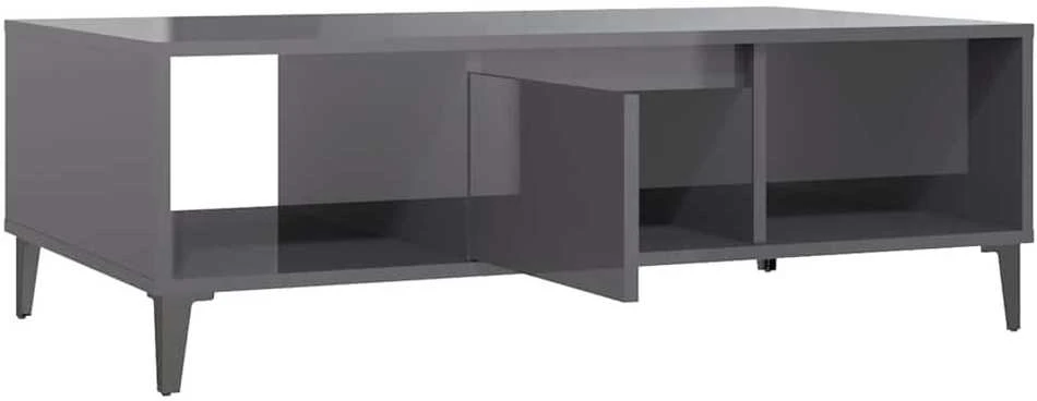 Kavos staliukas, pilkas, 103,5x60x35cm, apdirbta mediena