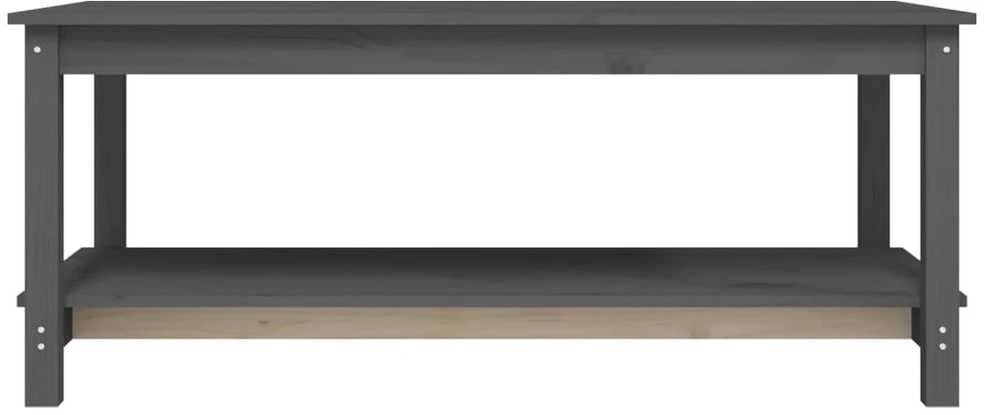 Kavos staliukas, pilkas, 110x55x45cm, pušies medienos masyvas