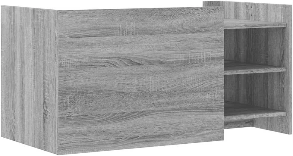 Kavos staliukas, pilkas ąžuolo, 100x50x50cm, apdirbta mediena