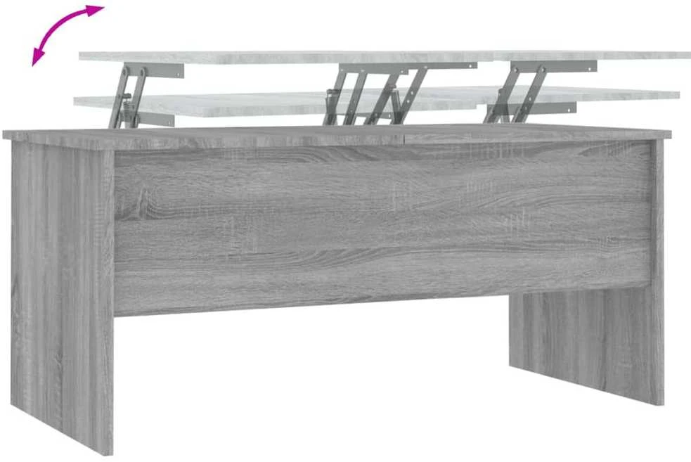Kavos staliukas, pilkas ąžuolo, 102x50,5x46,5cm, mediena