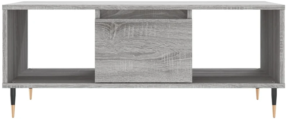 Kavos staliukas, pilkas ąžuolo, 90x50x36,5cm, apdirbta mediena