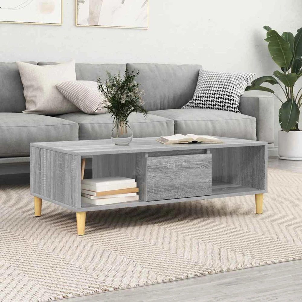 Kavos staliukas Pilkas Sonoma 102 x 55 x 35 cm Apdirbta mediena